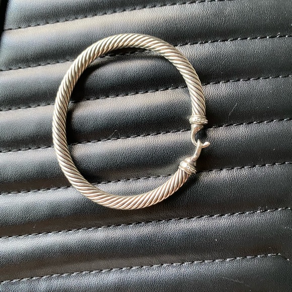 Cable Buckle Bracelet with Diamonds, 5mm - Picture 4 of 7